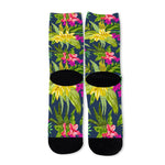 Aloha Hawaiian Flowers Pattern Print Long Socks