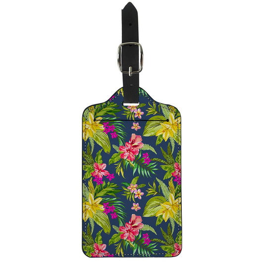 Aloha Hawaiian Flowers Pattern Print Luggage Tag