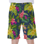 Aloha Hawaiian Flowers Pattern Print Men's Beach Shorts
