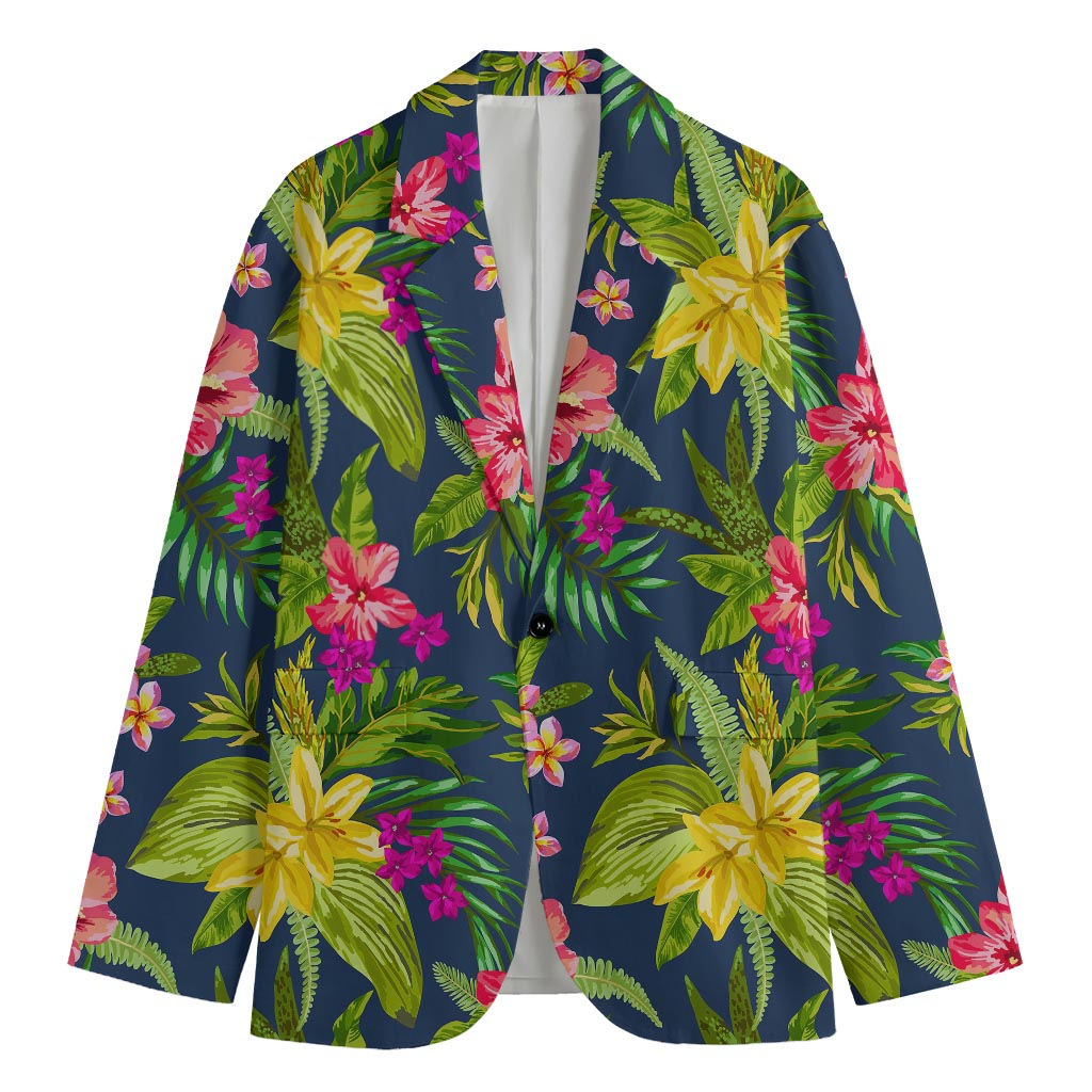 Aloha Hawaiian Flowers Pattern Print Men's Blazer