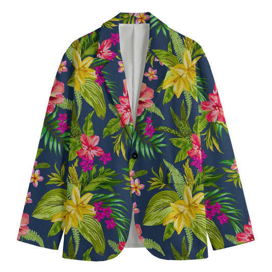 Aloha Hawaiian Flowers Pattern Print Men's Blazer