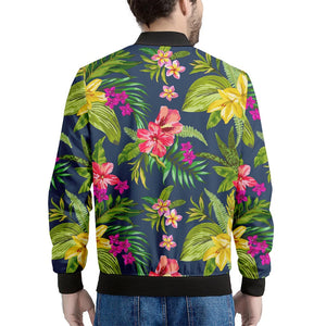 Aloha Hawaiian Flowers Pattern Print Men's Bomber Jacket