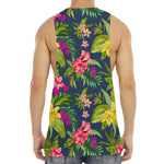 Aloha Hawaiian Flowers Pattern Print Men's Muscle Tank Top
