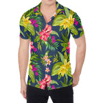 Aloha Hawaiian Flowers Pattern Print Men's Shirt