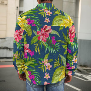 Aloha Hawaiian Flowers Pattern Print Men's Shirt Jacket