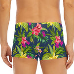 Aloha Hawaiian Flowers Pattern Print Men's Short Boxer Briefs