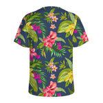 Aloha Hawaiian Flowers Pattern Print Men's Sports T-Shirt