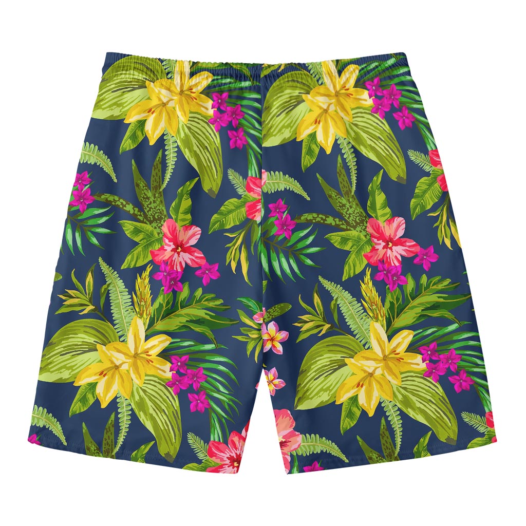 Aloha Hawaiian Flowers Pattern Print Men's Swim Trunks