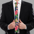 Aloha Hawaiian Flowers Pattern Print Necktie