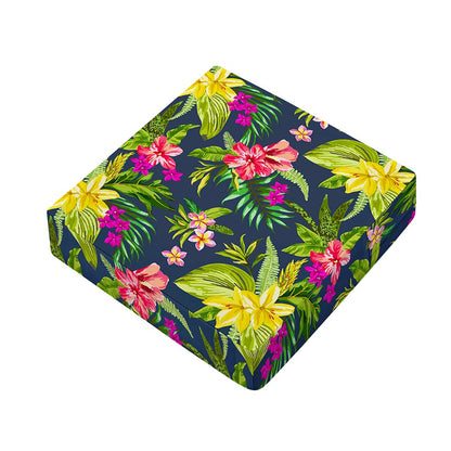 Aloha Hawaiian Flowers Pattern Print Outdoor Seat Cushion Cover