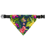 Aloha Hawaiian Flowers Pattern Print Over The Collar Dog Bandana