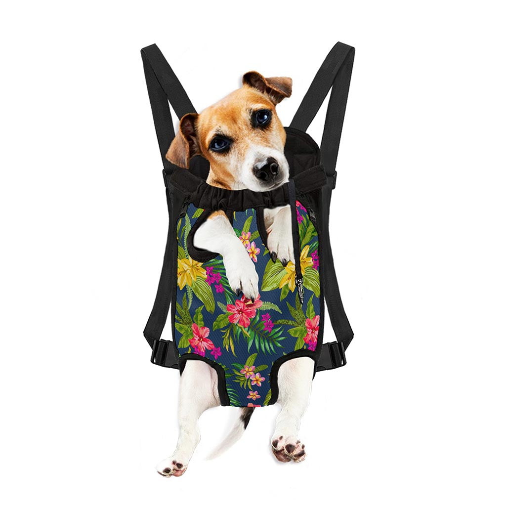 Aloha Hawaiian Flowers Pattern Print Pet Carrier Backpack