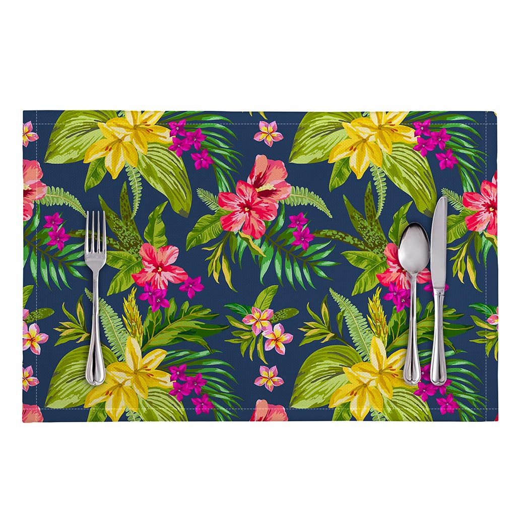 Aloha Hawaiian Flowers Pattern Print Placemat