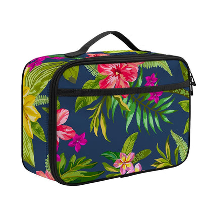 Aloha Hawaiian Flowers Pattern Print Portable Lunch Bag