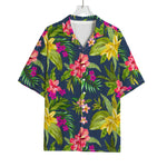 Aloha Hawaiian Flowers Pattern Print Rayon Hawaiian Shirt
