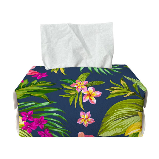 Aloha Hawaiian Flowers Pattern Print Rectangle Tissue Box Cover