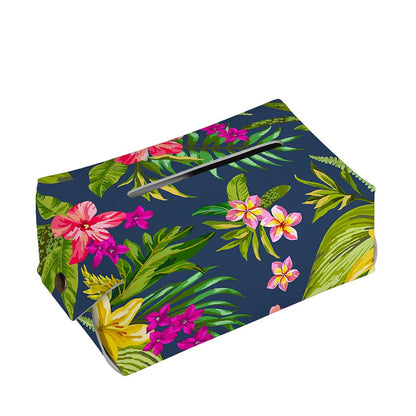 Aloha Hawaiian Flowers Pattern Print Rectangle Tissue Box Cover