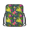 Aloha Hawaiian Flowers Pattern Print Rectangular Crossbody Bag