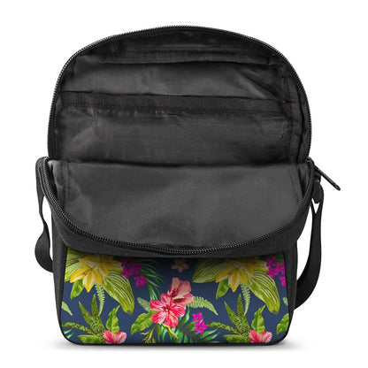 Aloha Hawaiian Flowers Pattern Print Rectangular Crossbody Bag