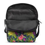 Aloha Hawaiian Flowers Pattern Print Rectangular Crossbody Bag