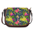 Aloha Hawaiian Flowers Pattern Print Saddle Bag
