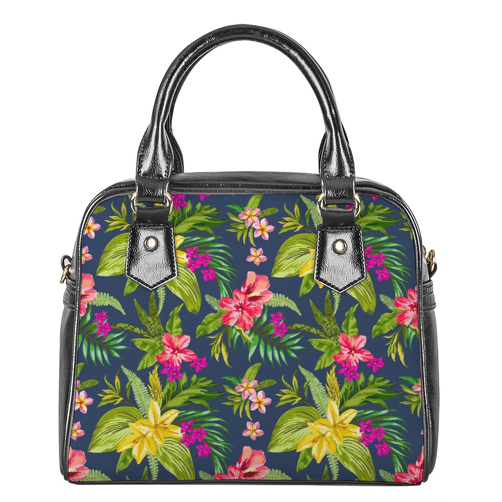 Aloha Hawaiian Flowers Pattern Print Shoulder Handbag
