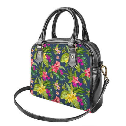 Aloha Hawaiian Flowers Pattern Print Shoulder Handbag