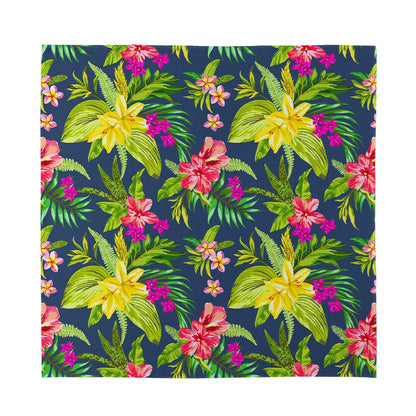 Aloha Hawaiian Flowers Pattern Print Silk Bandana