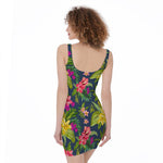 Aloha Hawaiian Flowers Pattern Print Sleeveless Bodycon Dress