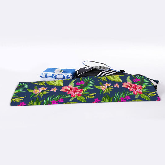 Aloha Hawaiian Flowers Pattern Print Sports Towel