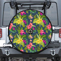 Aloha Hawaiian Flowers Pattern Print Tire Cover With Camera Hole