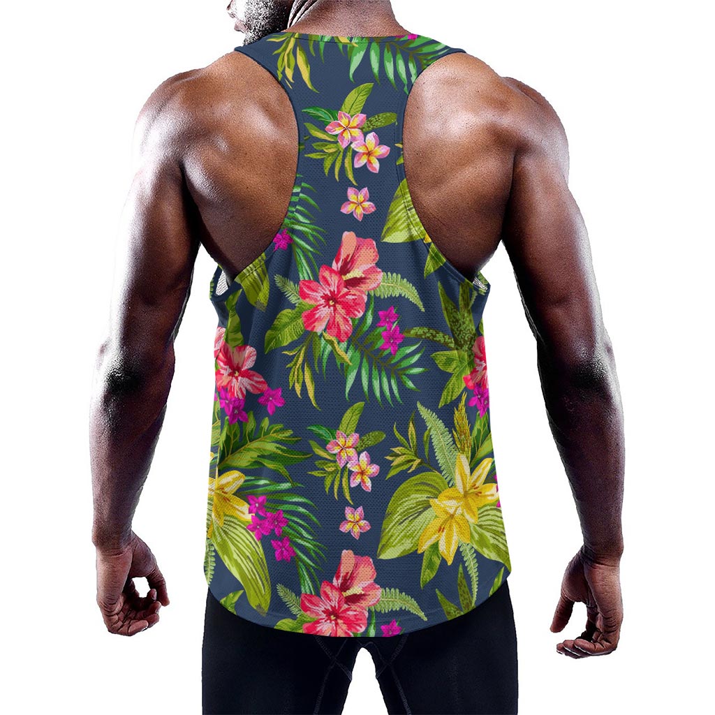 Aloha Hawaiian Flowers Pattern Print Training Tank Top