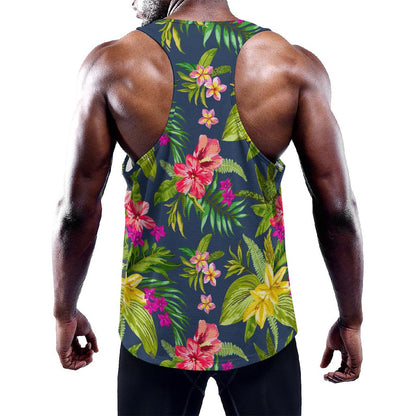 Aloha Hawaiian Flowers Pattern Print Training Tank Top