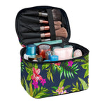 Aloha Hawaiian Flowers Pattern Print Travel Makeup Bag