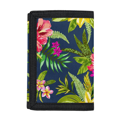 Aloha Hawaiian Flowers Pattern Print Trifold Wallet