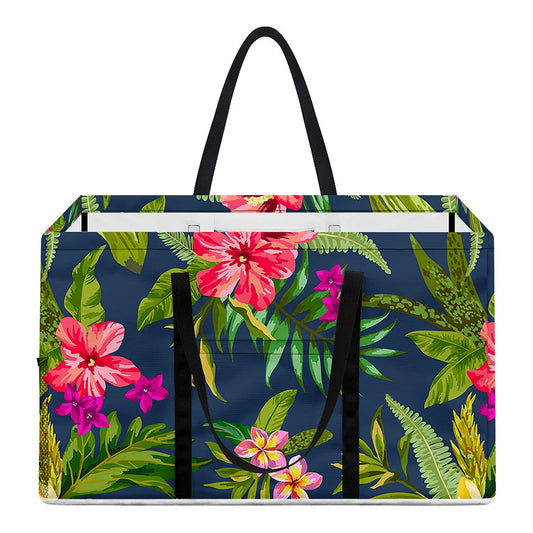 Aloha Hawaiian Flowers Pattern Print Utility Tote Bag