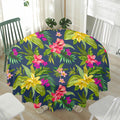 Aloha Hawaiian Flowers Pattern Print Waterproof Round Tablecloth