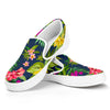 Aloha Hawaiian Flowers Pattern Print White Slip On Sneakers