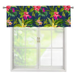 Aloha Hawaiian Flowers Pattern Print Window Valance