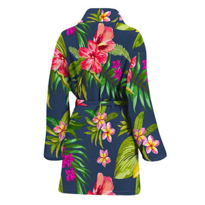 Aloha Hawaiian Flowers Pattern Print Women's Bathrobe