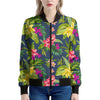 Aloha Hawaiian Flowers Pattern Print Women's Bomber Jacket