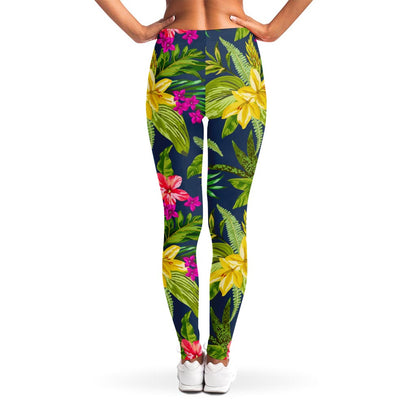 Aloha Hawaiian Flowers Pattern Print Women's Leggings