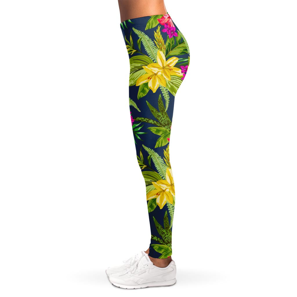 Aloha Hawaiian Flowers Pattern Print Women's Leggings