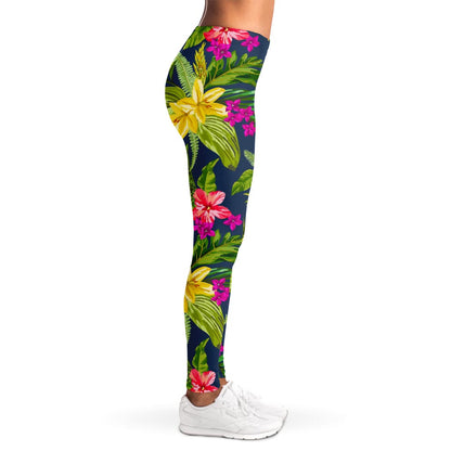 Aloha Hawaiian Flowers Pattern Print Women's Leggings