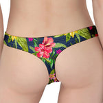 Aloha Hawaiian Flowers Pattern Print Women's Thong