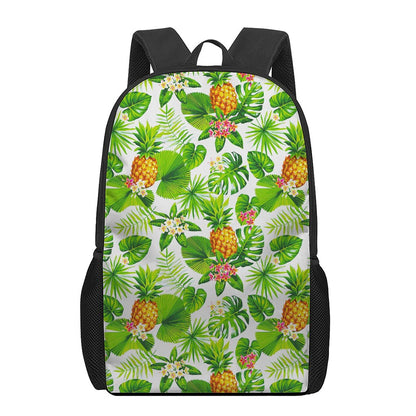 Aloha Hawaiian Pineapple Pattern Print 17 Inch Backpack