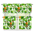 Aloha Hawaiian Pineapple Pattern Print 3 Piece Kitchen Curtains