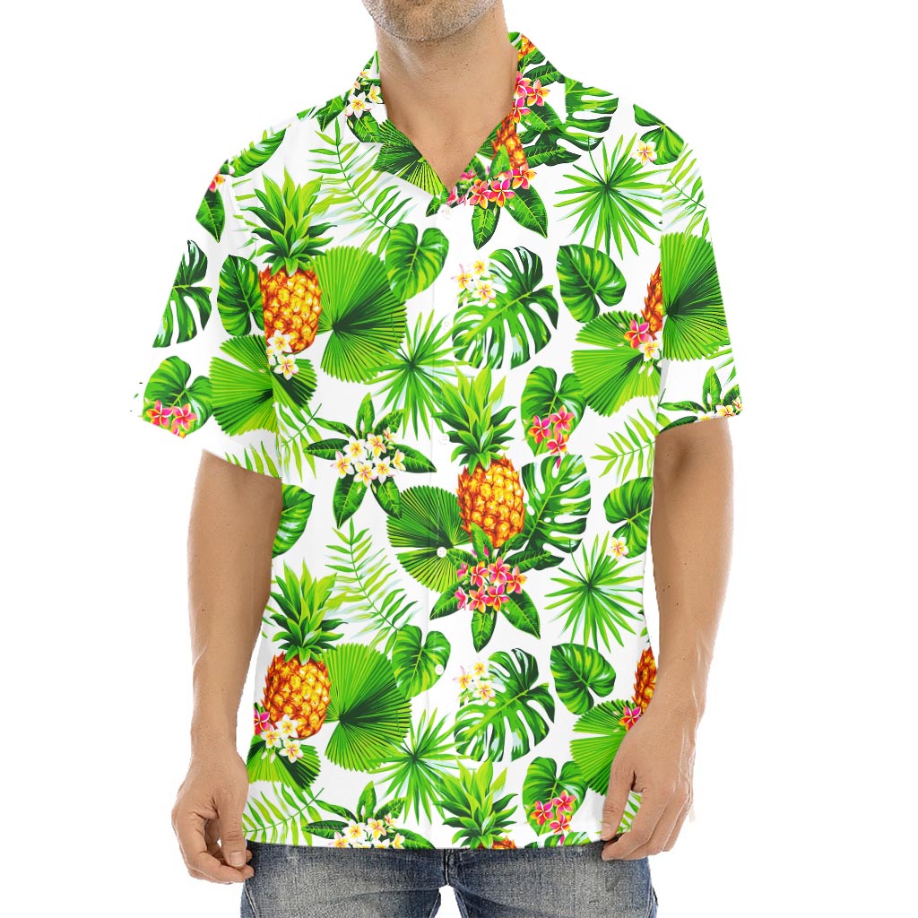 Aloha Hawaiian Pineapple Pattern Print Aloha Shirt