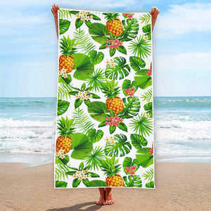 Aloha Hawaiian Pineapple Pattern Print Beach Towel