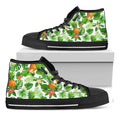 Aloha Hawaiian Pineapple Pattern Print Black High Top Sneakers